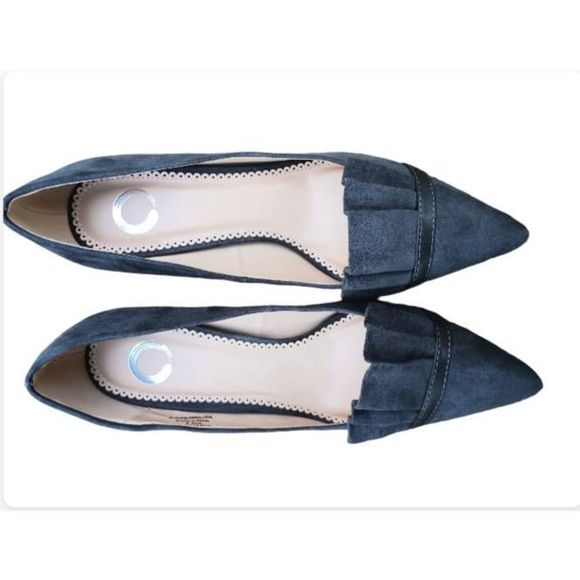 Journee Collection Womens Marek Pointed Toe Mid Heel Pumps Size 8M - Picture 4 of 7